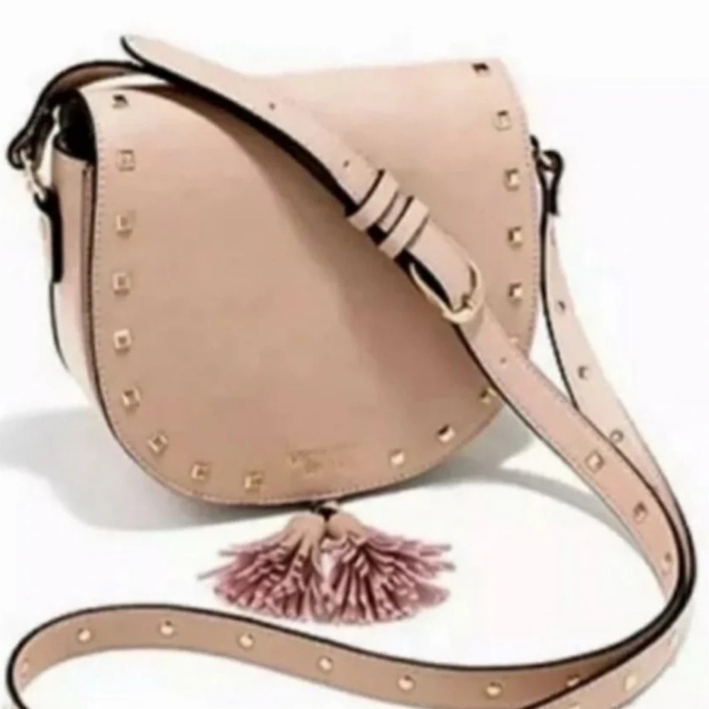 Victoria's Secret Blush/Pink Crossbody‎ HandBag/Purse with Gold Studs/ Tassel